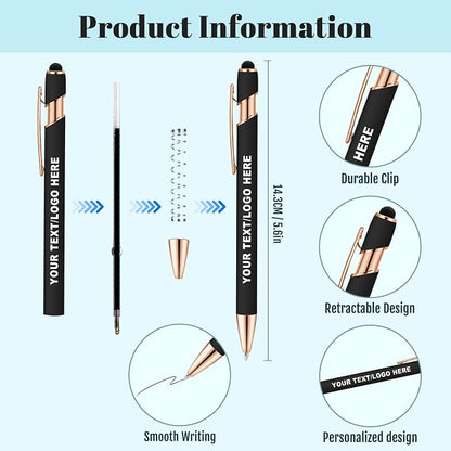 ENOMY Personalized Notebook Journal with 10 PC Pens Gifts Set Custom Notebook 240 Pages A5 Lined Journal for Men Women Hardcover Notebooks for Work College Graduation Gifts, Coffee