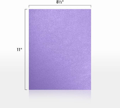 LUXPaper 8.5" x 11" Cardstock | Letter Size | Amethyst Metallic | 105lb. Cover (192lb. Text) | 50 Qty