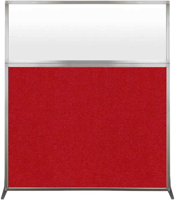 Versare Hush Screen Portable Room Divider | Workstation Wall Divider | Freestanding Privacy Hush Panels | Frosted Windows | Fabric Office Divider Screen | Great for Room Separation