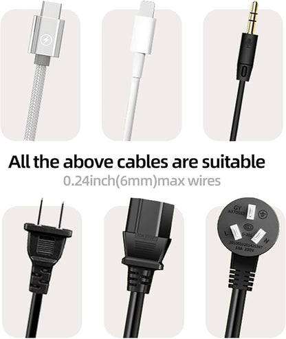 ITUGOU 11PCS Cable Management Cord Holder Organizer, Magnetic Cable Clips Adhesive Wire Keeper, Under Desk for Bedside Nightstand Table Desktop USB Wall Car Office Workspace Accessories (Black)