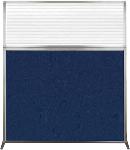 Versare Hush Screen Portable Room Divider | Workstation Wall Divider | Freestanding Privacy Hush Panels | Clear Fluted Windows | Fabric Office Divider Screen | Great for Room Separation