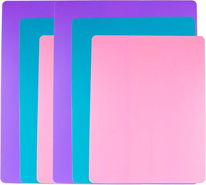 6 Pieces Flexible Cutting Board mats, Plastic Cutting Boards for Kitchen Cooking, Cutting board sheets for Meat and Vegetables, Dishwasher Safe
