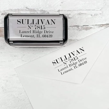 Self Inking Modern Address Stamps | Custom Return Address Stamper (Traditional Serif, Xtra Large)