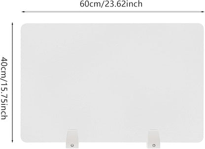 4PCS Desk Dividers Office Partitions,Privacy Desk Panel Protective, Frosted Acrylic with Clamps Classroom Privacy Shield for Offices Schools Call Centers 23.62x15.75in (Frosted Color)