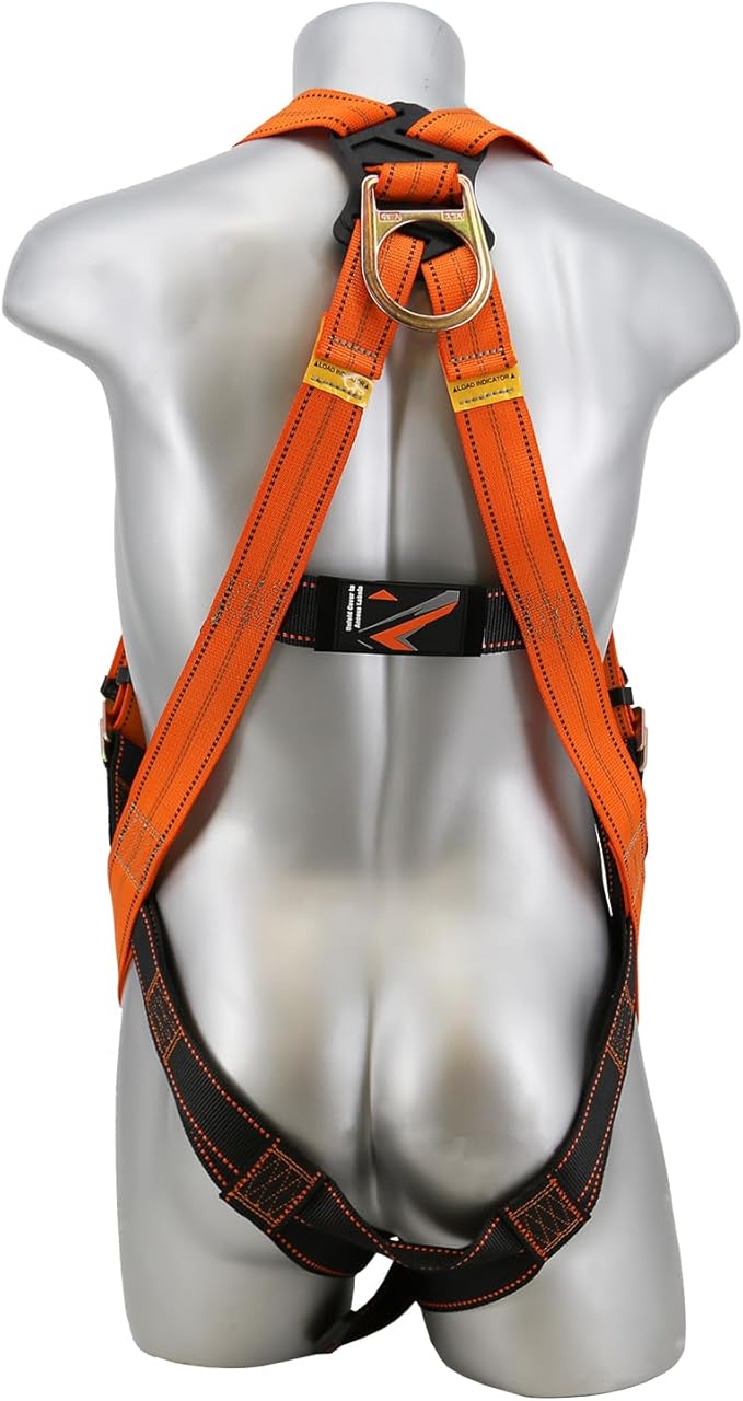 Malta Dynamics Warthog Safety Harness Fall Protection, Pass-Thru Leg Buckles, Full Body Harness - OSHA/ANSI Compliant