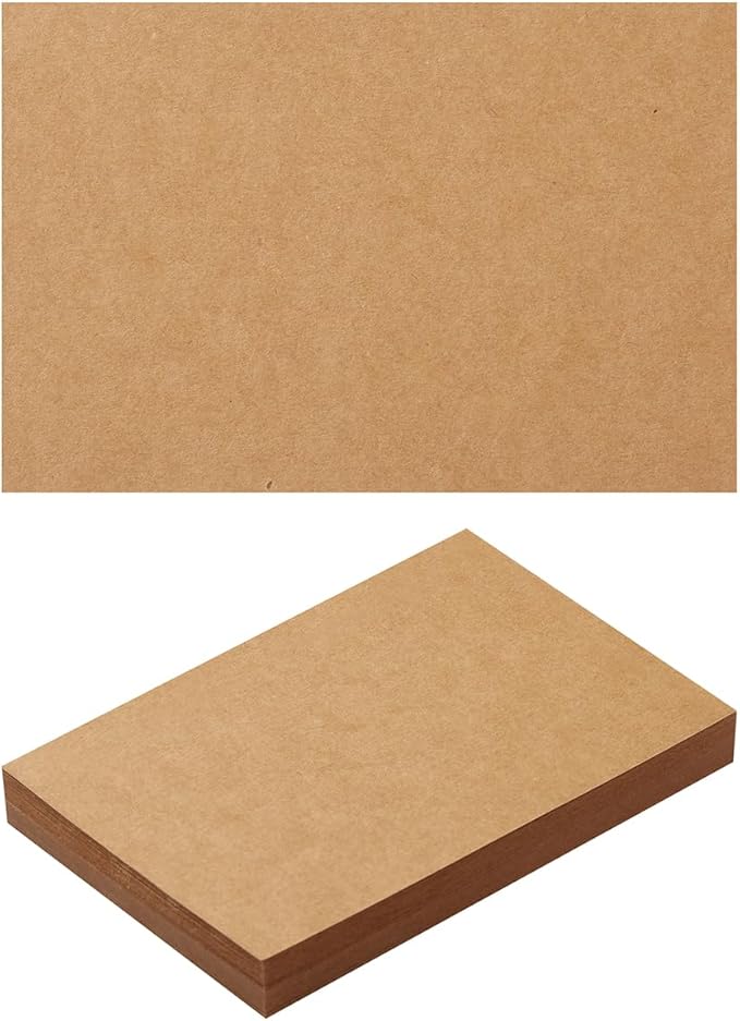 50 Sheets Blank Cardstock Paper 250 GSM Thick Heavy Cards Stock for DIY Art Projects, Card Making, Postcards, Greeting Cards, Birthday Party, Wedding Invitation (Brown, 3x5 inches)