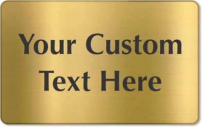 SmartSign Custom Brass Sign - 5" x 8", 40 mil REAL Bugle Brass Metal, Personalized Name Door Sign, Heavy-Duty Premium Engraved Door/Wall Mount Plaque for Business/Office, Gold and Black