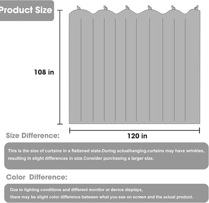 Cbsroro Room Divider Blackout Curtain Track Curtains Wall Dividers Panels Screen for Living Rooms Bedroom Office Privacy Partition Separation, W120 × L108 Inch,1 Panel, Beige