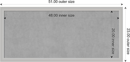 Amanti Art Silver Framed Magnetic Board 23x51 Oversize Vision Board for use with Magnets, 100% Metal Sheet to Display Items as Office Decor or for Home Organization in mudroom, Kitchen or Kids Room