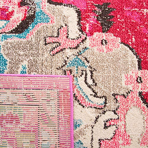SAFAVIEH Monaco Area Rug 8x10, Large Pink & Multi MNC243D