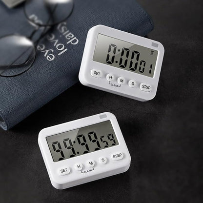 GH 99 Hours Full Featured Timer, Reminder Mode (Vibrate, Sound, Flash), Timing Function (Clock, Alarm, Stopwatch, Countdown, Cycle), Compatible with Pokémon Sleep Plus+, Kitchen Timer Magnetic