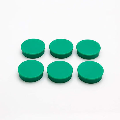 Bullseye Office 24 Round Green Fridge Magnets, Button Shaped, Small Colorful Magnetic Discs for Kitchen, Cabinet or Classroom, Perfect Whiteboard Supplies for Teachers (Green)