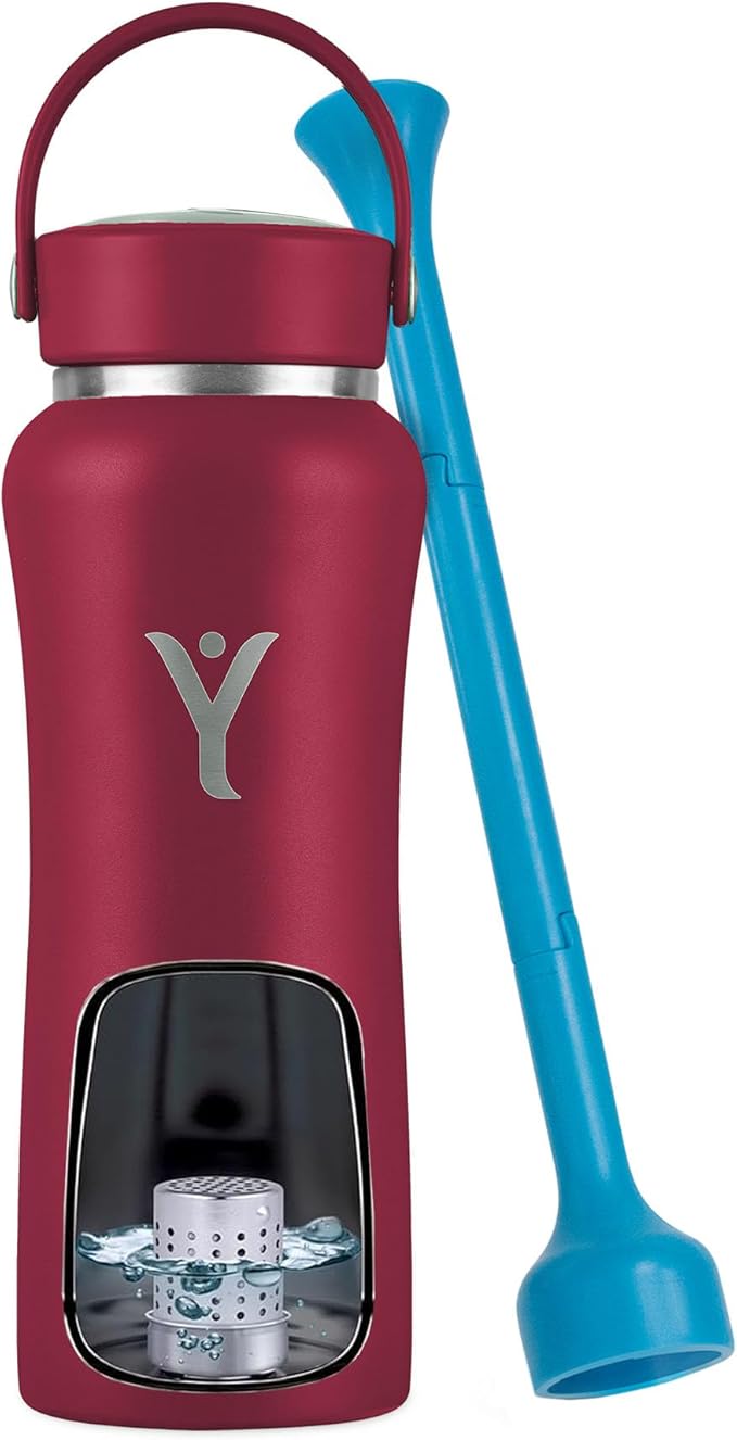 DYLN Hydrogen Water Bottle | Create Hydrating Alkaline Hydrogen-Rich Water Up to 9 pH | Vacuum Insulated Stainless Steel Water Bottle | Keeps Water Cold for 24 Hours
