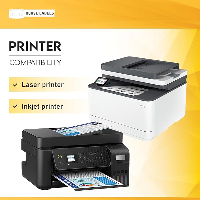 HOUSELABELS 4-up Shipping Labels (3-1/2" x 5") for Laser and Inkjet Printers, 500 Sheets
