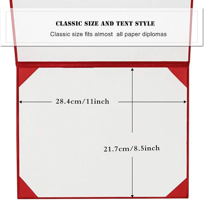 Diploma Cover 8.5” x11” Diploma Holder of Graduation Leatherette Padded Certificate（Tent Style),5-Pack