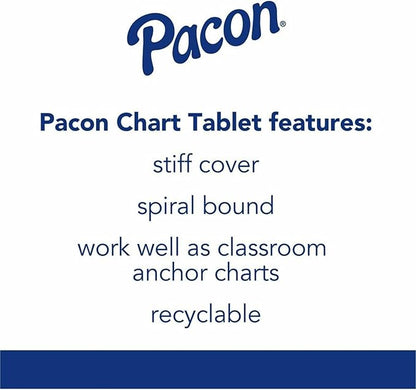 Pacon® Chart Tablet, 24" x 32", 1" Ruled, 25 Sheets