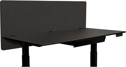 Stand Up Desk Store ReFocus Clamp-on Acoustic Desk Divider Privacy Panel That Reduces Noise and Visual Distractions (Ash Gray, 59" x 23.6")