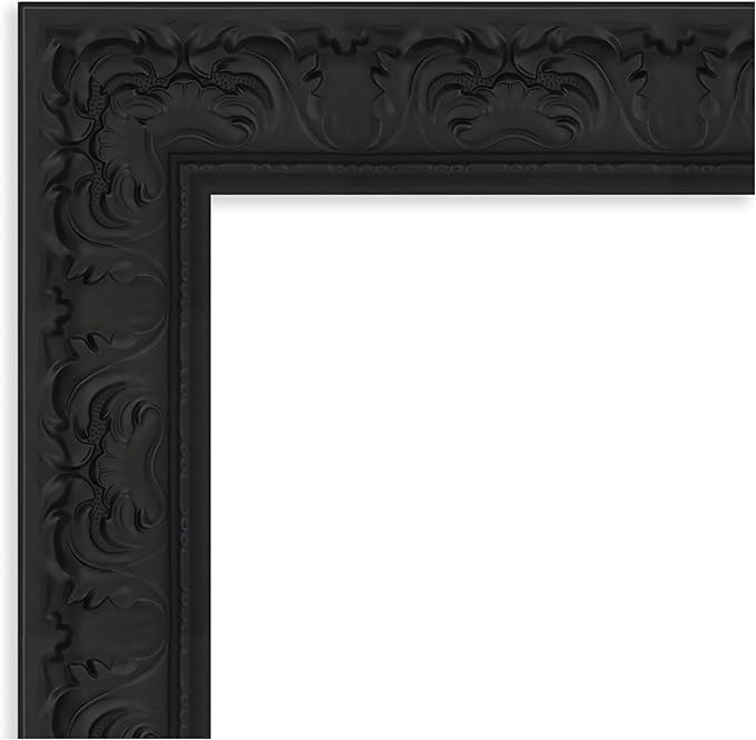 Amanti Art Black Framed Magnetic Board 47x55 Oversize Vision Board for use with Magnets, 100% Metal Sheet to Display Items as Office Decor or for Home Organization in mudroom, Kitchen or Kids Room
