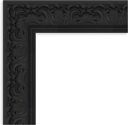 Amanti Art Black Framed Magnetic Board 47x55 Oversize Vision Board for use with Magnets, 100% Metal Sheet to Display Items as Office Decor or for Home Organization in mudroom, Kitchen or Kids Room