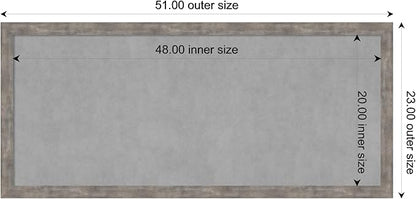 Amanti Art Silver Framed Magnetic Board 23x51 Oversize Vision Board for use with Magnets, 100% Metal Sheet to Display Items as Office Decor or for Home Organization in mudroom, Kitchen or Kids Room