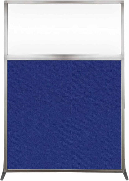 Versare Hush Screen Portable Room Divider | Workstation Wall Divider | Freestanding Privacy Hush Panels | Clear Windows | Fabric Office Divider Screen | Great for Room Separation