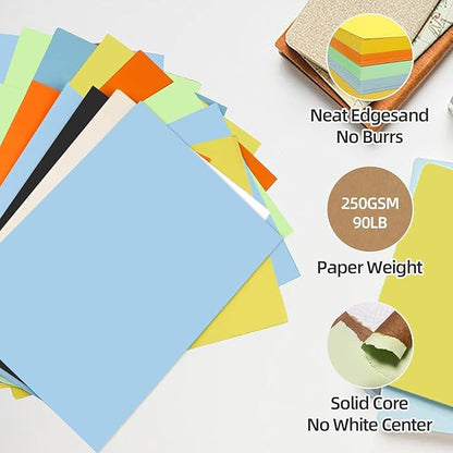 30 Sheets Grey Cardstock 8.5'' x 11'', 250gsm/90lb Heavyweight Cover Cardstock Paper, Thick and Smooth Card Stock Perfect for Invitations, Menus, DIY Cards, Arts and Crafts
