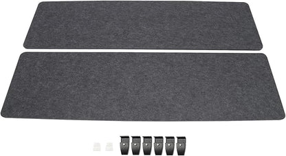 ReFocus Raw Clamp-On Acoustic Desk Divider Mounted Privacy Panel Set – Reduce Noise & Visual Distractions for Office, Study (Anthracite Gray, 2× Panels (60"×16"))