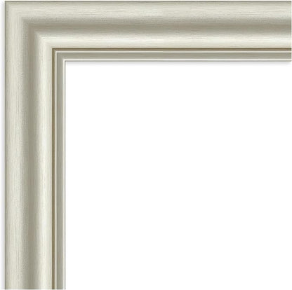 Amanti Art Silver Framed Magnetic Board 26x34 Medium Vision Board for use with Magnets, 100% Metal Sheet to Display Items as Office Decor or for Home Organization in mudroom, Kitchen or Kids Room