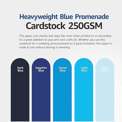 Blue Navy Colored Cardstock Thick Paper 50 Sheets, 8.5" x 11" Heavyweight 92lb Cover Card Stock for Crafts and DIY Cards Making