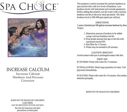 SpaChoice 14-Ounces 2-Pack Premium Increase Calcium, Calcium Hardness Increaser Hot Tub, Made in USA
