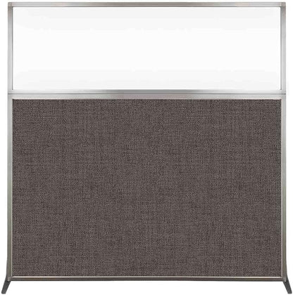 Versare Hush Screen Portable Room Divider | Workstation Wall Divider | Freestanding Privacy Hush Panels | Clear Windows | Fabric Office Divider Screen | Great for Room Separation