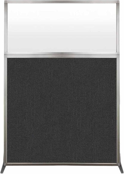 Versare Hush Screen Portable Room Divider | Workstation Wall Divider | Freestanding Privacy Hush Panels | Frosted Windows | Fabric Office Divider Screen | Great for Room Separation