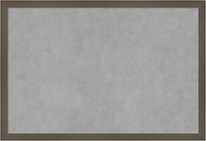 Amanti Art Grey Framed Magnetic Board 17x25 Medium Vision Board for use with Magnets, 100% Metal Sheet to Display Items as Office Decor or for Home Organization in mudroom, Kitchen or Kids Room