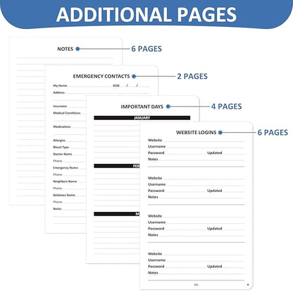 Comkiso Address Book with Individual Alphabetical Tabs Laminated, Large Print Address Book with 468 Wide Lining Entry Spaces, Change of Address Labels, Hardcover Address Book 5.7 x 8.5" - Bloom