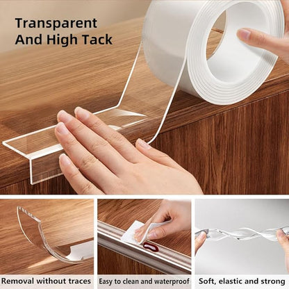 Baby Proofing Edge Protector for Kid Clear Edge Protector Strip Safety Corner Guards Child Proof Corner Bumper for Furniture 2" x 49.21' (thk: 1mm)