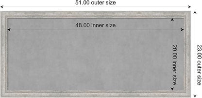 Amanti Art Silver Framed Magnetic Board 23x51 Oversize Vision Board for use with Magnets, 100% Metal Sheet to Display Items as Office Decor or for Home Organization in mudroom, Kitchen or Kids Room