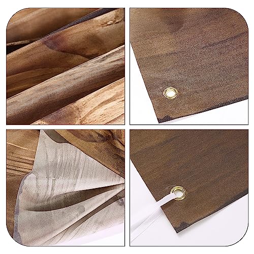 Peryiter Wood Backdrop Wooden Wall Background Rustic Backdrop Durable Polyester Fabric Photography Supplies for Party, Wedding Baby Photoshoot(7 x 5ft,Brown) - color: Brown, size: 7 x 5ft