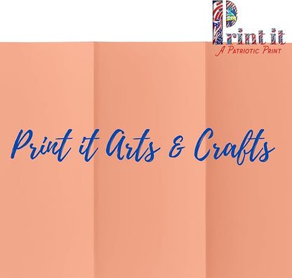 Printit Colors Multipurpose Paper, 20 lbs., 8.5" x 11", Salmon, 500 Sheets/Ream – Premium Colored Copy Paper for Printing, School, and Office Use