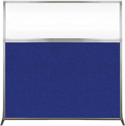 Versare Hush Screen Portable Room Divider | Workstation Wall Divider | Freestanding Privacy Hush Panels | Clear Windows | Fabric Office Divider Screen | Great for Room Separation
