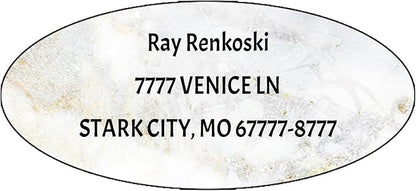 Made in USA Custom Return Address Stickers Labels Customized Mailing Label for Envelopes, Personalized Self Adhesive Flat Sheet Oval Labels