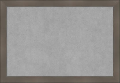 Amanti Art Grey Framed Magnetic Board 18x26 Medium Vision Board for use with Magnets, 100% Metal Sheet to Display Items as Office Decor or for Home Organization in mudroom, Kitchen or Kids Room