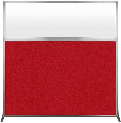 Versare Hush Screen Portable Room Divider | Workstation Wall Divider | Freestanding Privacy Hush Panels | Frosted Windows | Fabric Office Divider Screen | Great for Room Separation