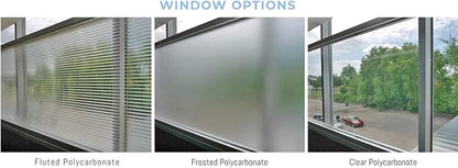Versare Hush Screen Portable Room Divider | Workstation Wall Divider | Freestanding Privacy Hush Panels | Clear Fluted Windows | Fabric Office Divider Screen | Great for Room Separation