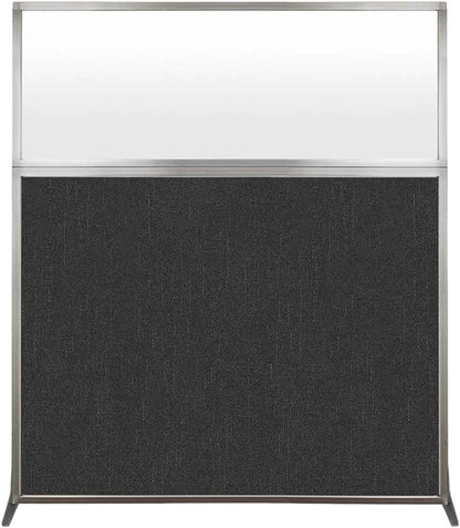 Versare Hush Screen Portable Room Divider | Workstation Wall Divider | Freestanding Privacy Hush Panels | Frosted Windows | Fabric Office Divider Screen | Great for Room Separation