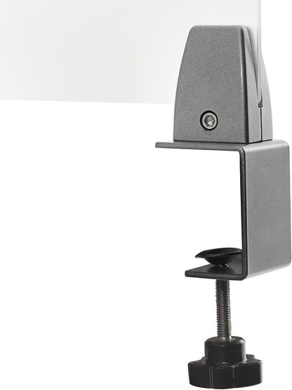 2 Pack Clamp-on Desk Privacy Panels, Frosted Acrylic Desk Dividers for Office School Call Center Reception Area, Noise and Visual Distractions Reducing Table Divider- 23" x 22"