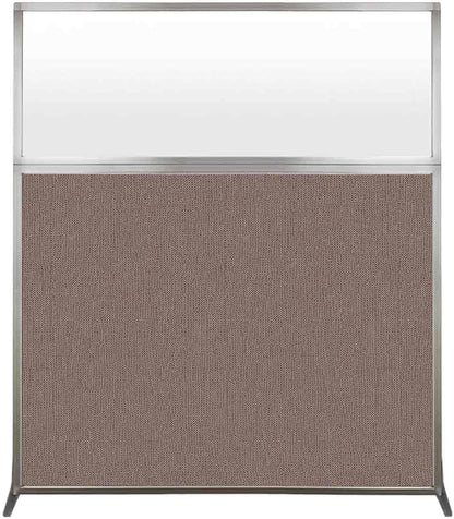 Versare Hush Screen Portable Room Divider | Workstation Wall Divider | Freestanding Privacy Hush Panels | Frosted Windows | Fabric Office Divider Screen | Great for Room Separation