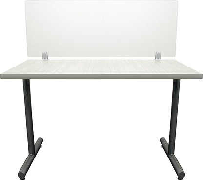 OBEX Clear Acrylic Desk Mounted Privacy Panel, 24" x 24", Clear