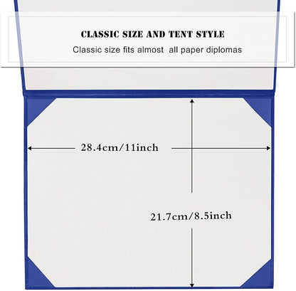 Diploma Cover 8.5” x11” Diploma Holder of Graduation Leatherette Padded Certificate（Tent Style),40-Pack