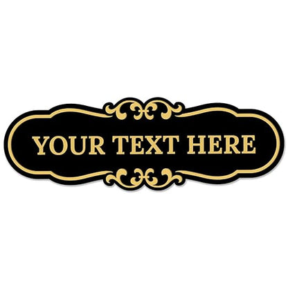 Custom Wall or Door Sign, Personalized Plaque Engraved Message for Bussiness, Property and Home Indoor/Outdoor, 4x12 Inches, Made in USA by Sigo Signs - Cloud