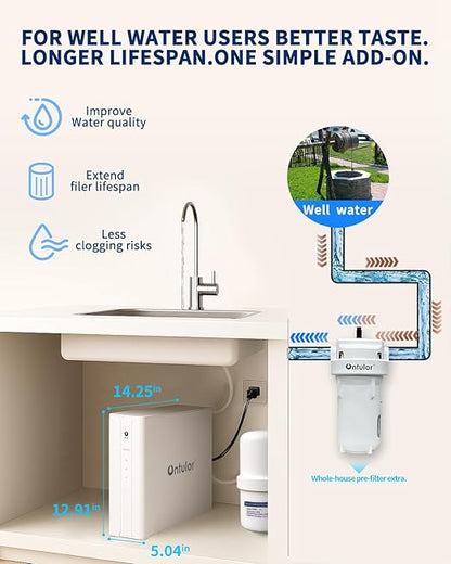 Ontulor S3OP C2 Post Carbon Filter, Improves Taste & Removes Residual Odor – Replacement Cartridge for Ontulor S3OP RO System (S3OP-With Tank-C2)
